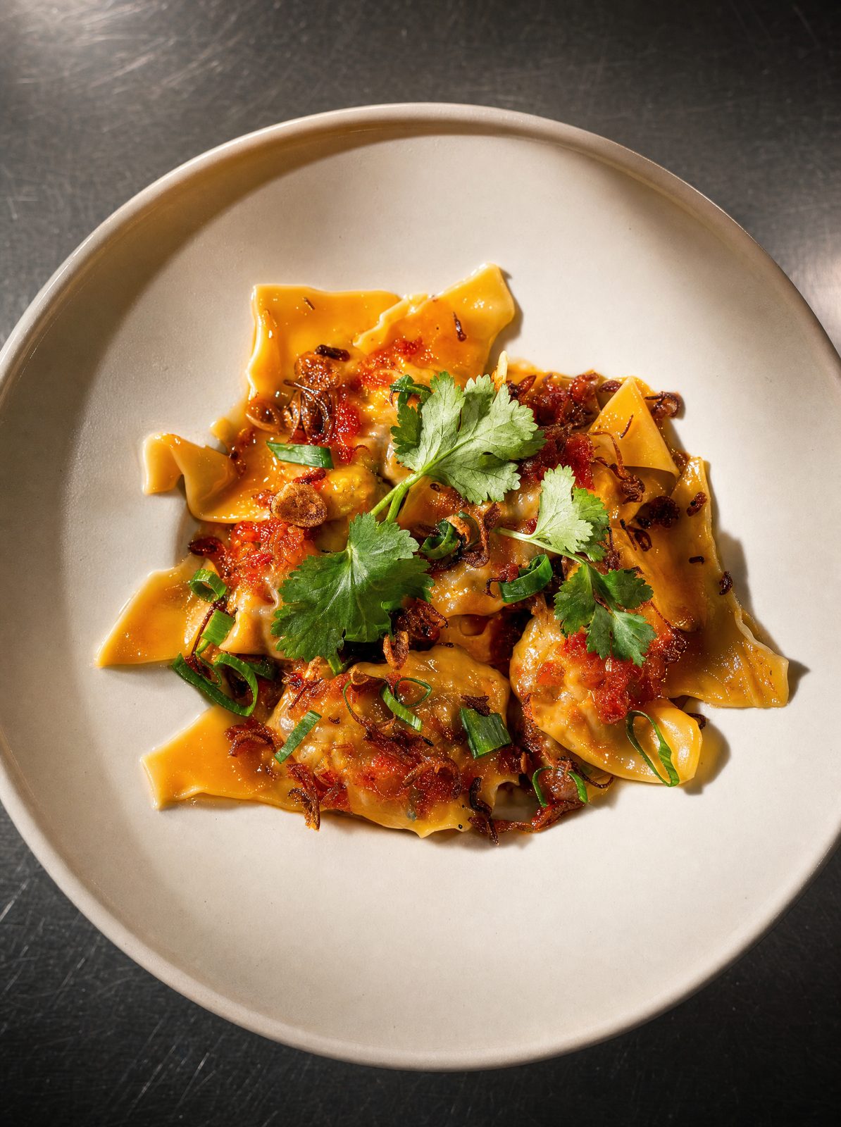 Prawn and pork wontons
